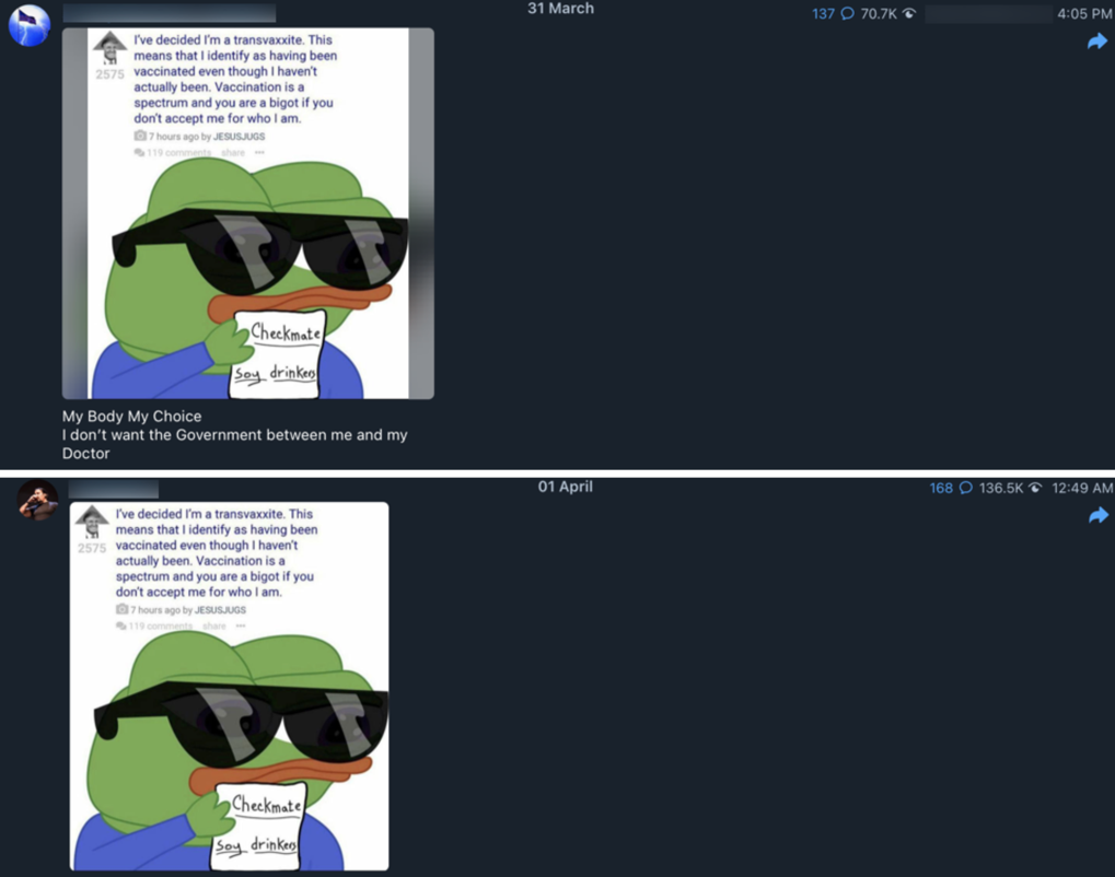 TheDonald post QAnon channels