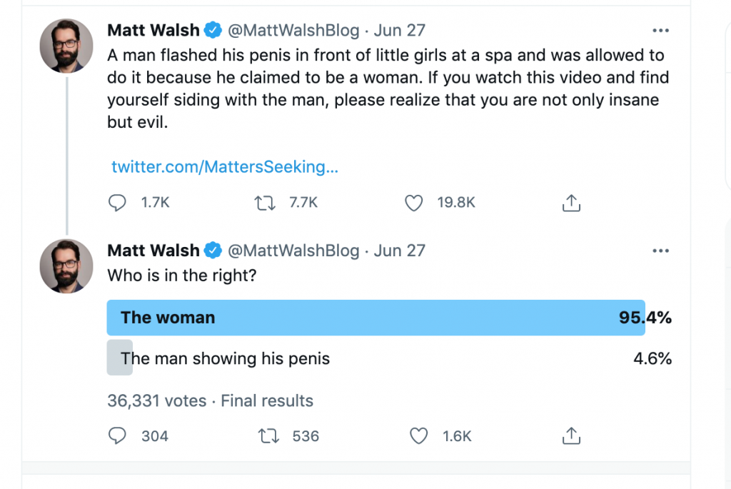 Matt Walsh spa tweet 1