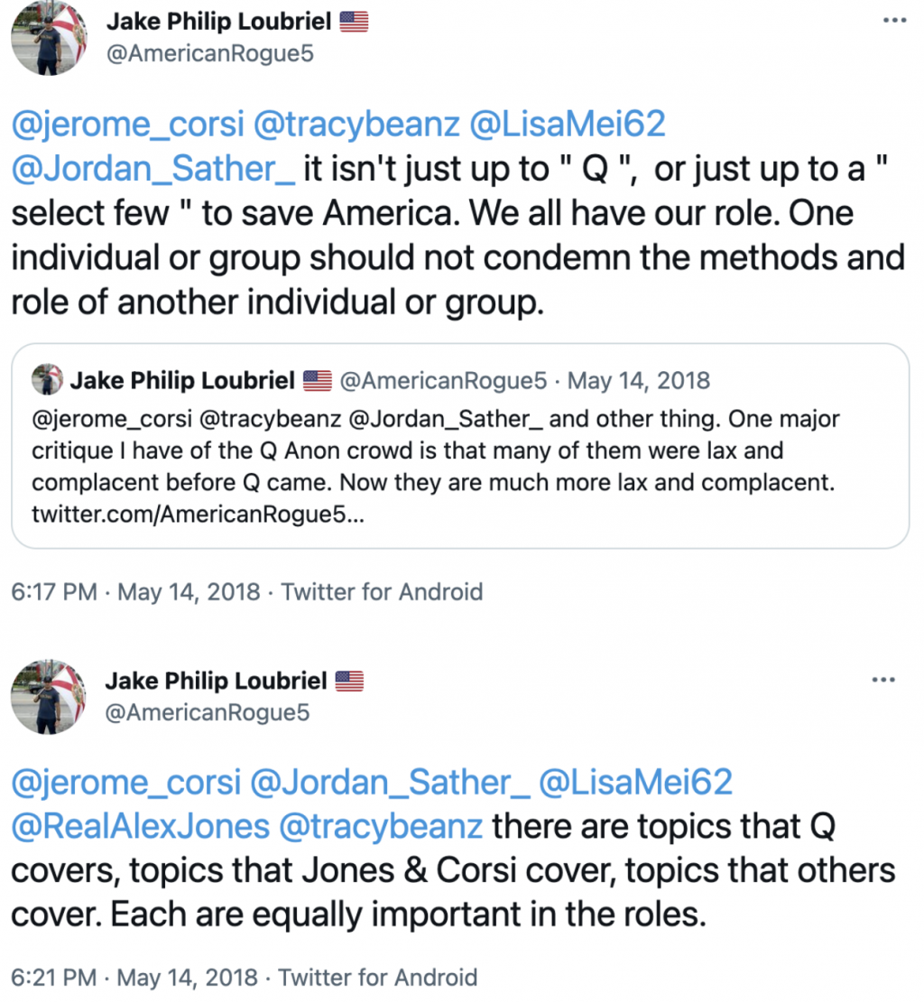  Jake Philip Loubriel QAnon Twitter