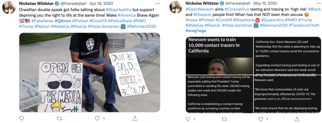 Nickolas Wildstar QAnon Twitter