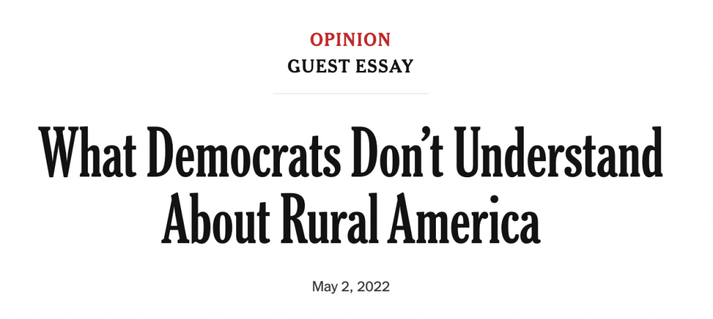 What Democrats Don’t Understand About Rural America