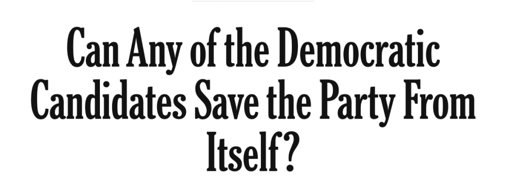 Can Any of the Democratic Candidates Save the Party From Itself?