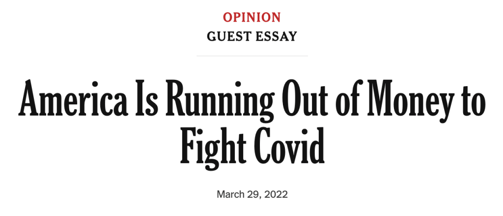 America Is Running Out of Money to Fight Covid