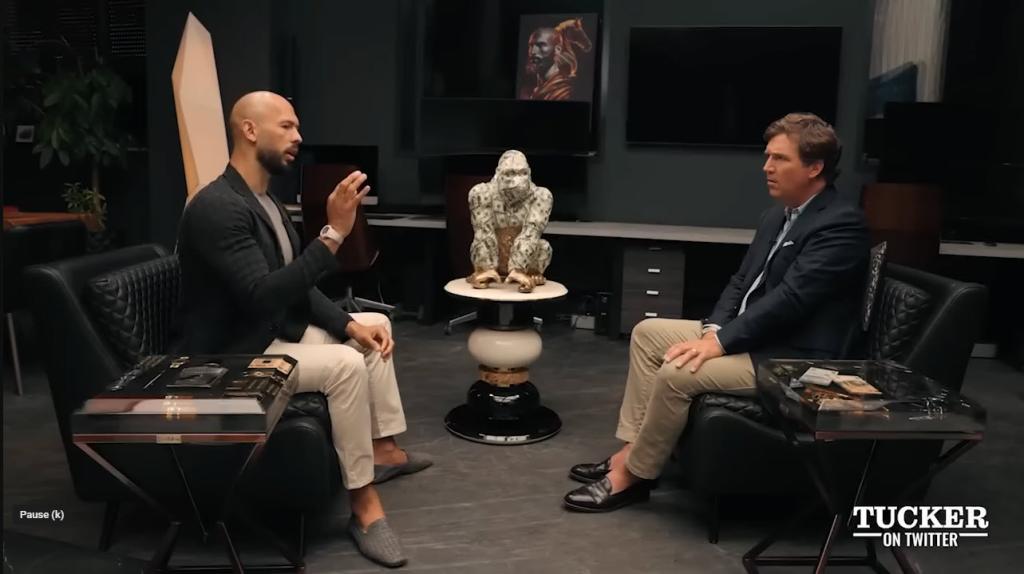 Tucker Carlson and Andrew Tate
