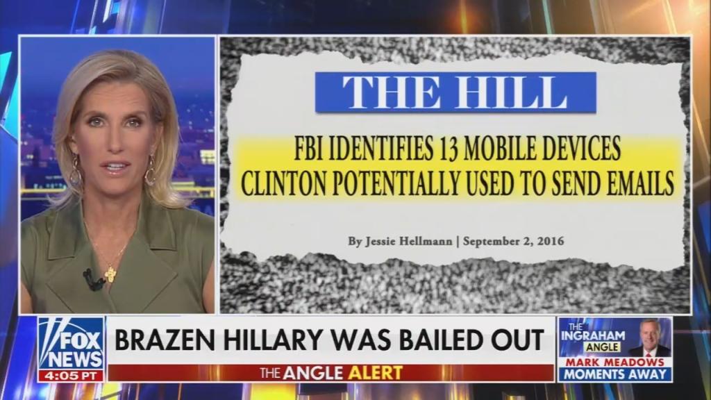 Fox News image on Hillary Clinton's email, from late July, 2025 -- featuring a headline from 2016