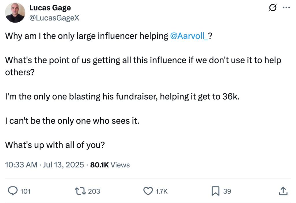 Lucas Gage Orwoll post