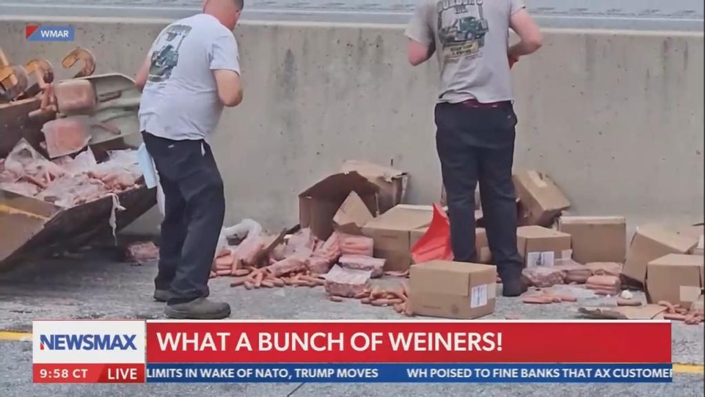 Newsmax screenshot with hot dogs 