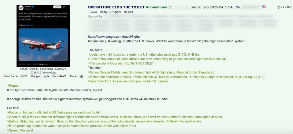 4chan India H1B operation