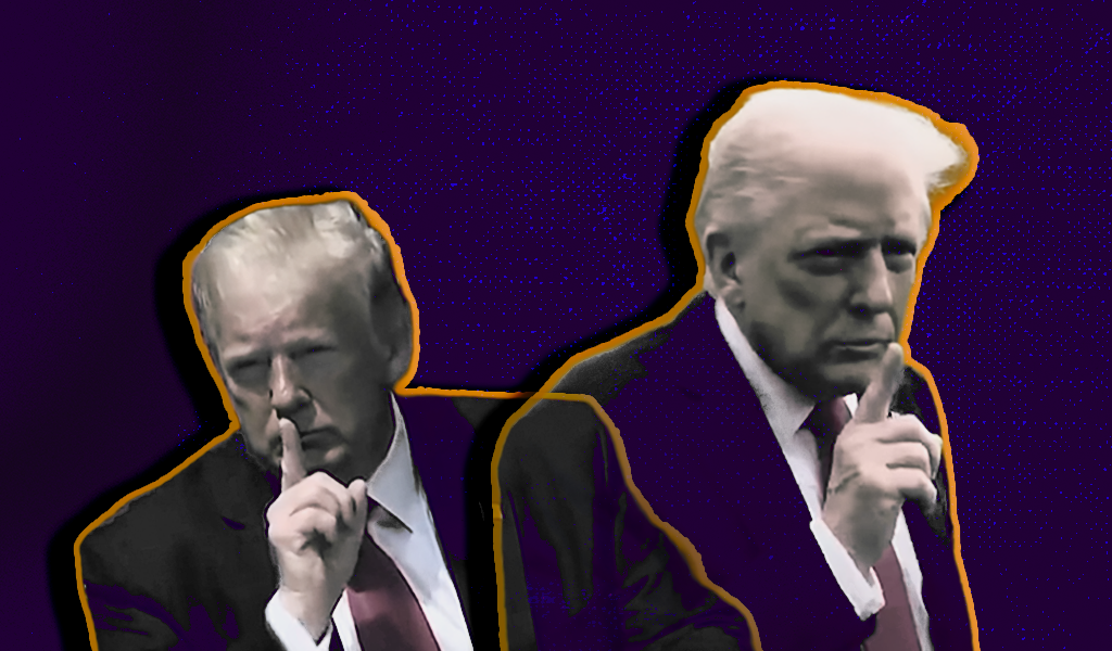 Trump shushing