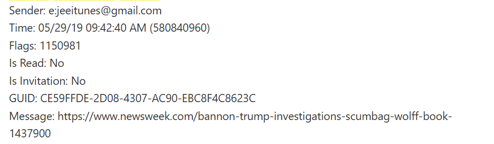 email exchange between Steve Bannon and Jeffrey Epstein