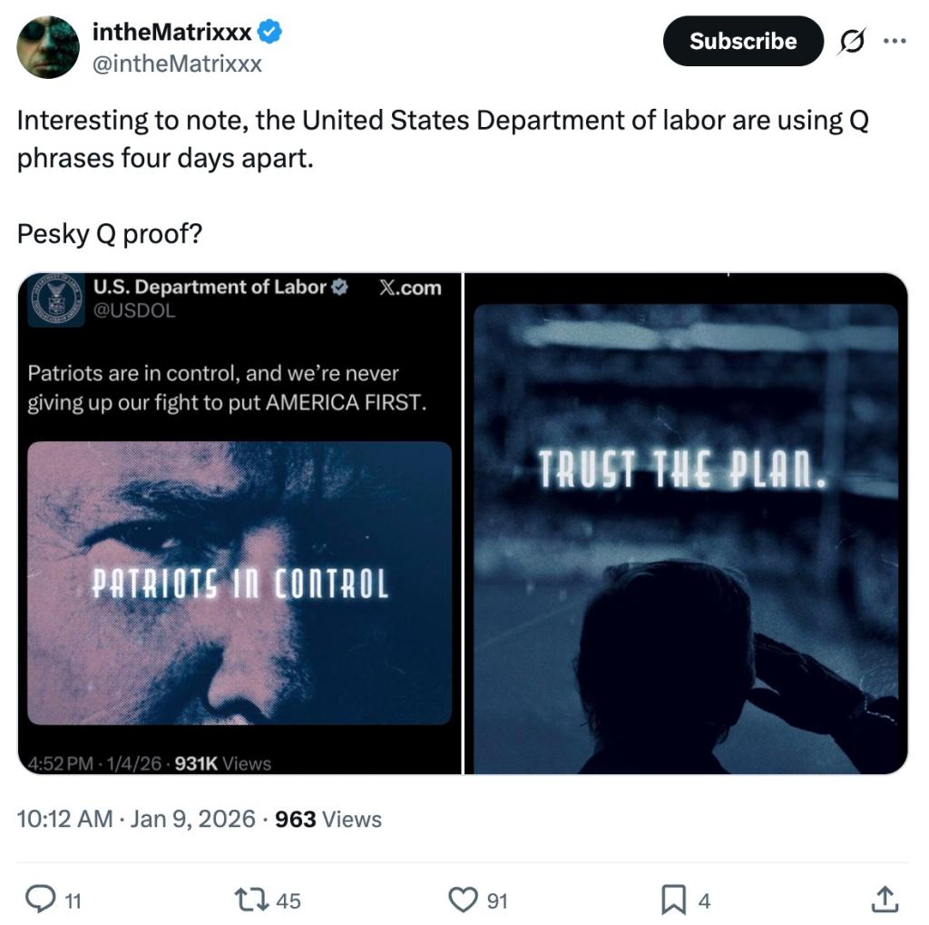 inthematrixxx Labor Department posts