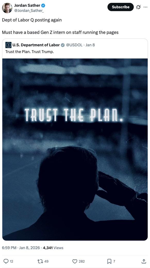 Jordan Sather Labor Department posts