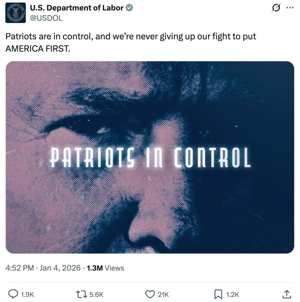 Labor Department QAnon phrase post1