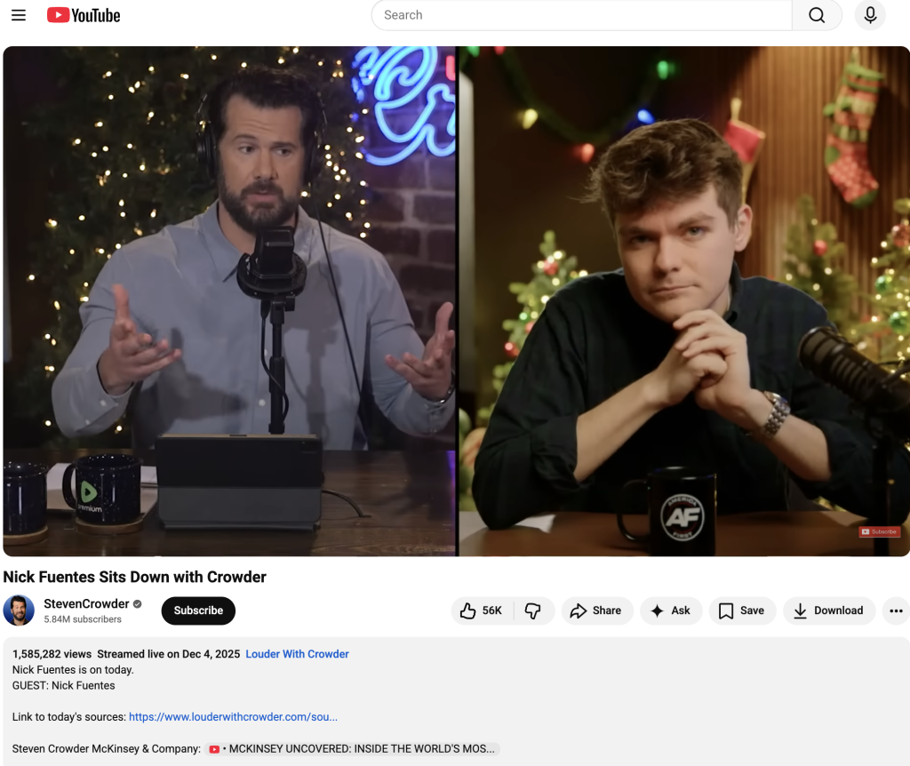 Screenshot of Crowder and Fuentes