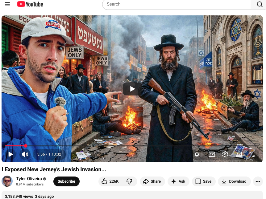 Video title: I exposed New Jersey's Jewish Invasion