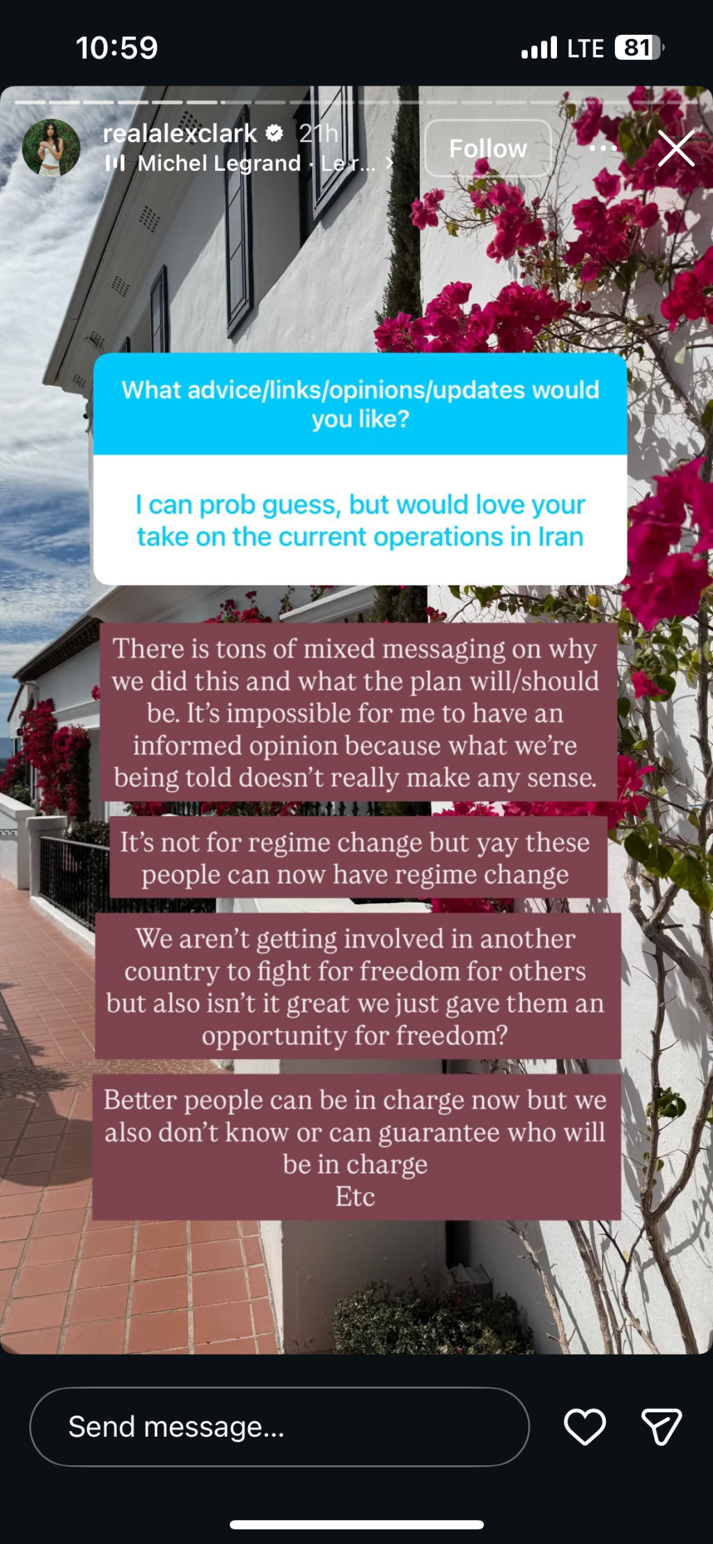 Alex Clark, Instagram