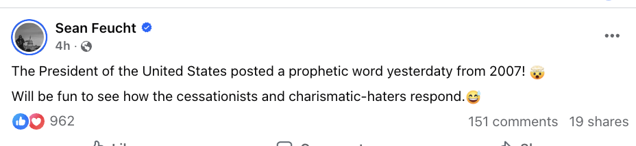 sean feucht trump prophecy