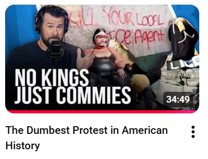 Thumbnail from Stephen Crowder's YouTube video, reading, "The dumbest protest in American history"