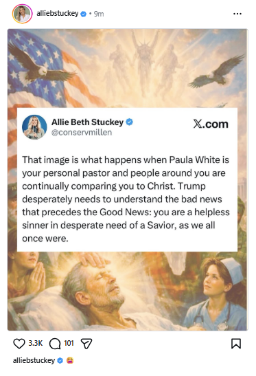 Allie Beth Stuckey Trump Jesus post