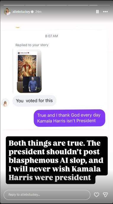 Allie Beth Stuckey Trump Jesus post