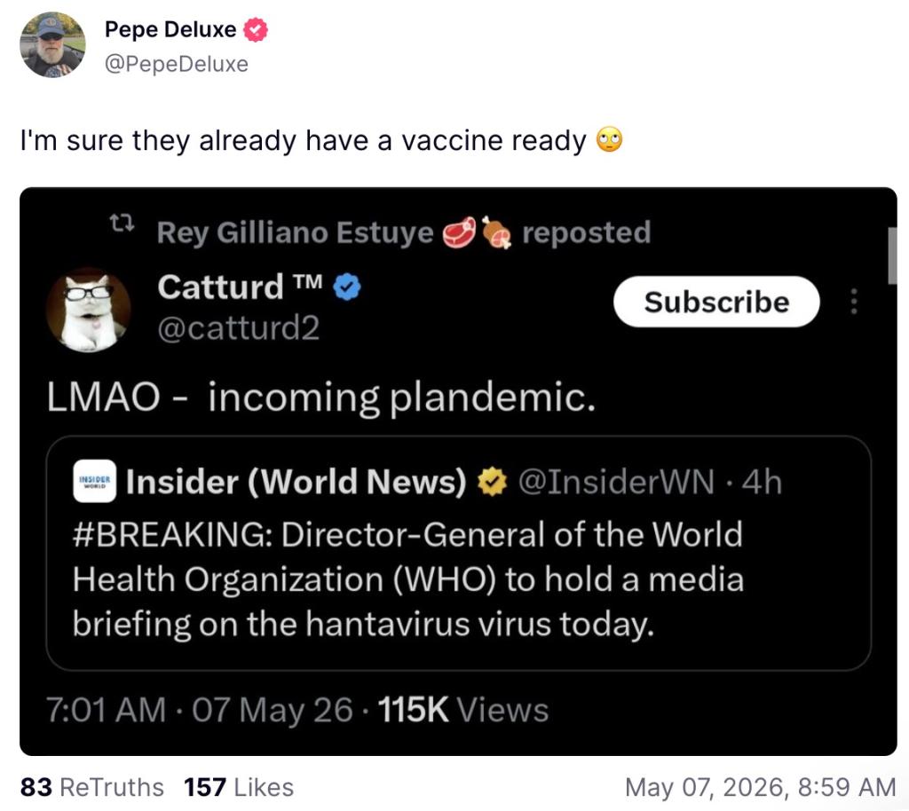 Pepe Deluxe hantavirus