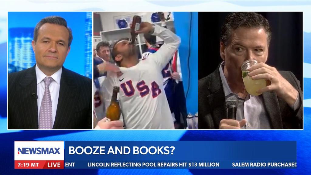 Newsmax chyron: Booze and Books?