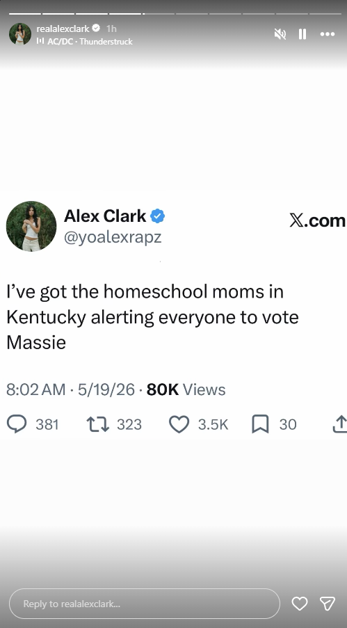 Alex Clark, Instagram