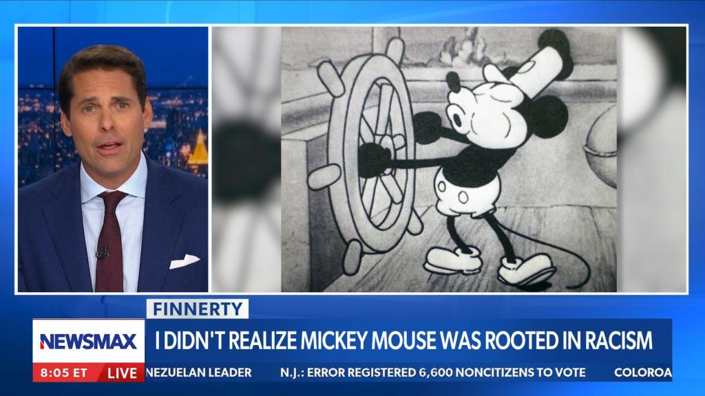 Newsmax screenshot on Mikey Mouse and racism
