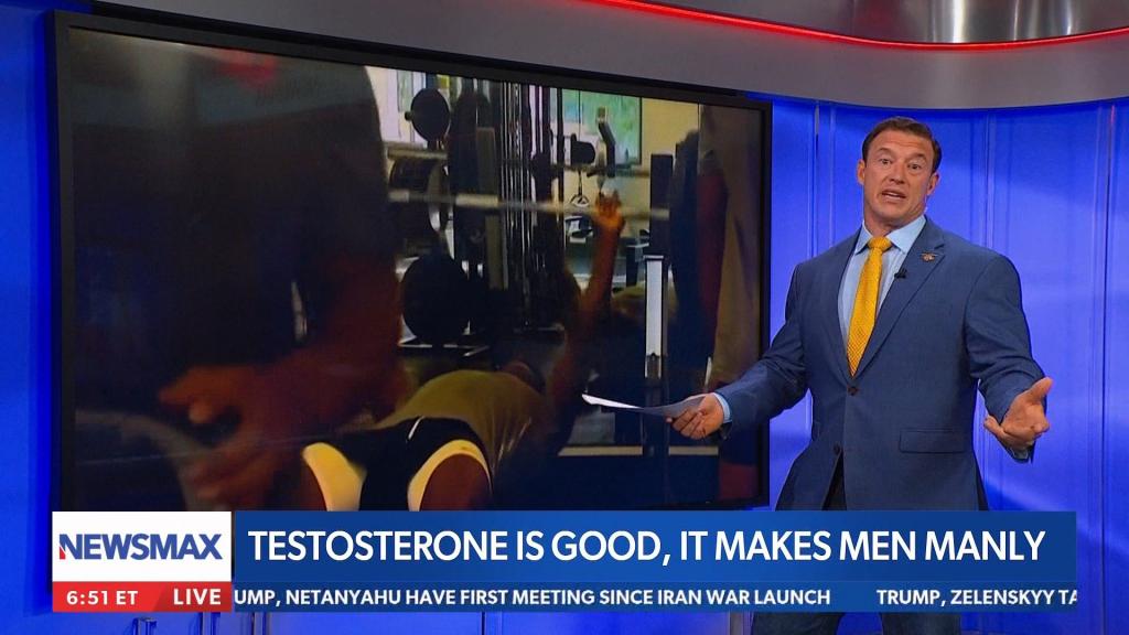 Newsmax screenshot on testosterone