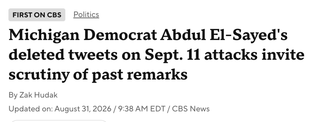 Michigan Democrat Abdul El-Sayed's deleted tweets on Sept. 11 attacks invite scrutiny of past remarks