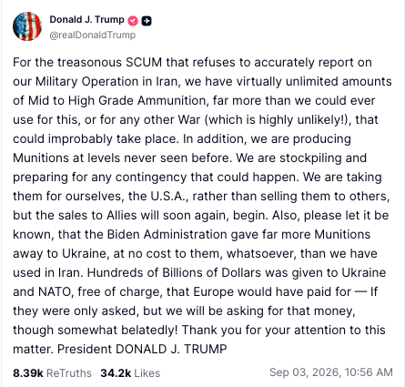 Trump post