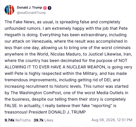 Trump post
