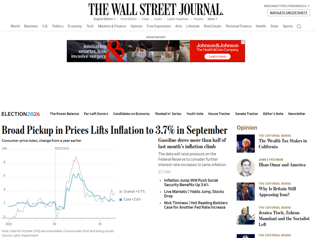 Narrative Report Image Fox News buries new consumer price report showing inflation surging ...